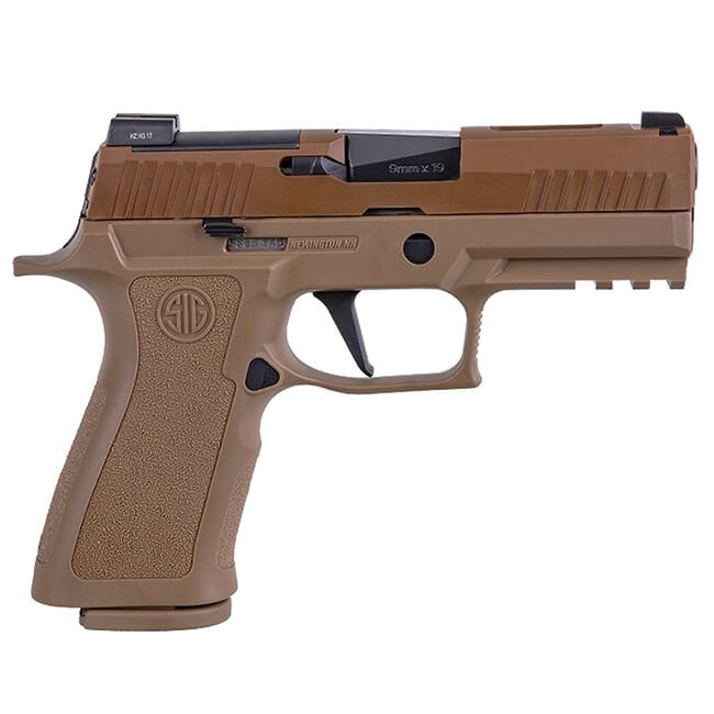 Sig Sauer P320, 9mm, 3.9", X-Series, Coyote, Striker, X-Ray 3 W/NS Plate, Mod Poly X Grip, (2) 17rd Steel Mag, Rail Pistol 320XCA-9-BXR3-COY