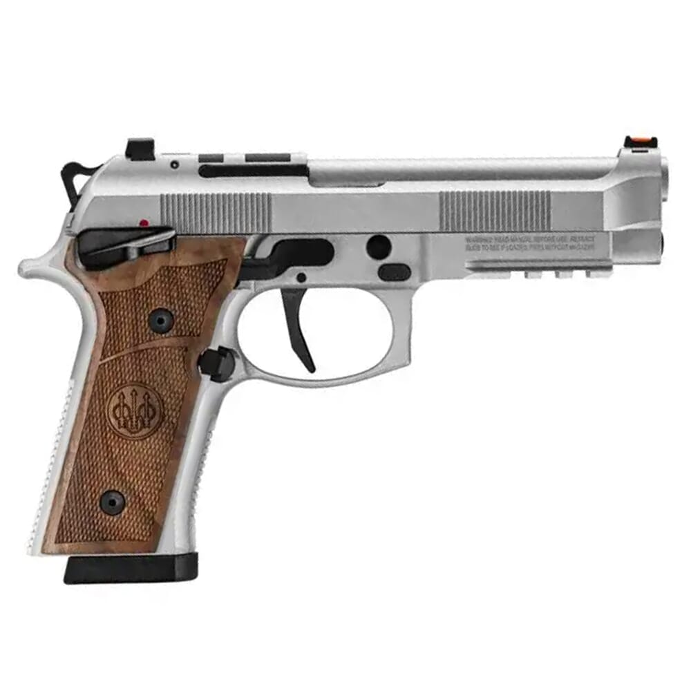 Beretta 92Xi SAO Full Size Launch Edition 9mm 4.7" Bbl Silver Pistol w/Walnut Grip J92XFMSA21M1