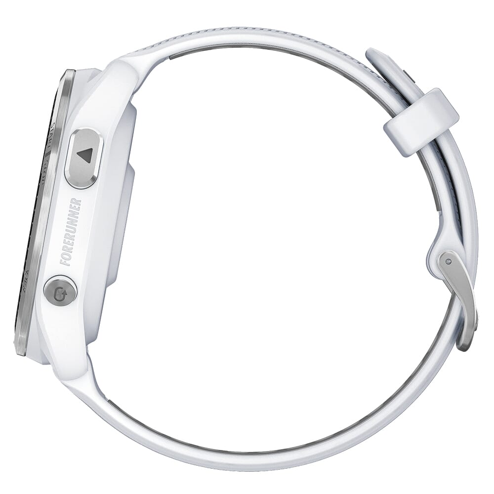 Garmin Forerunner 965 Titanium Bezel w/Whitestone Case and Whitestone/Powder Gray Silicone Band Smartwatch 010-02809-01