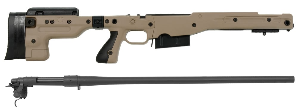 Remington 700P 5R 300 Win Mag with Accuracy International AT Pale Brown Folding Chassis