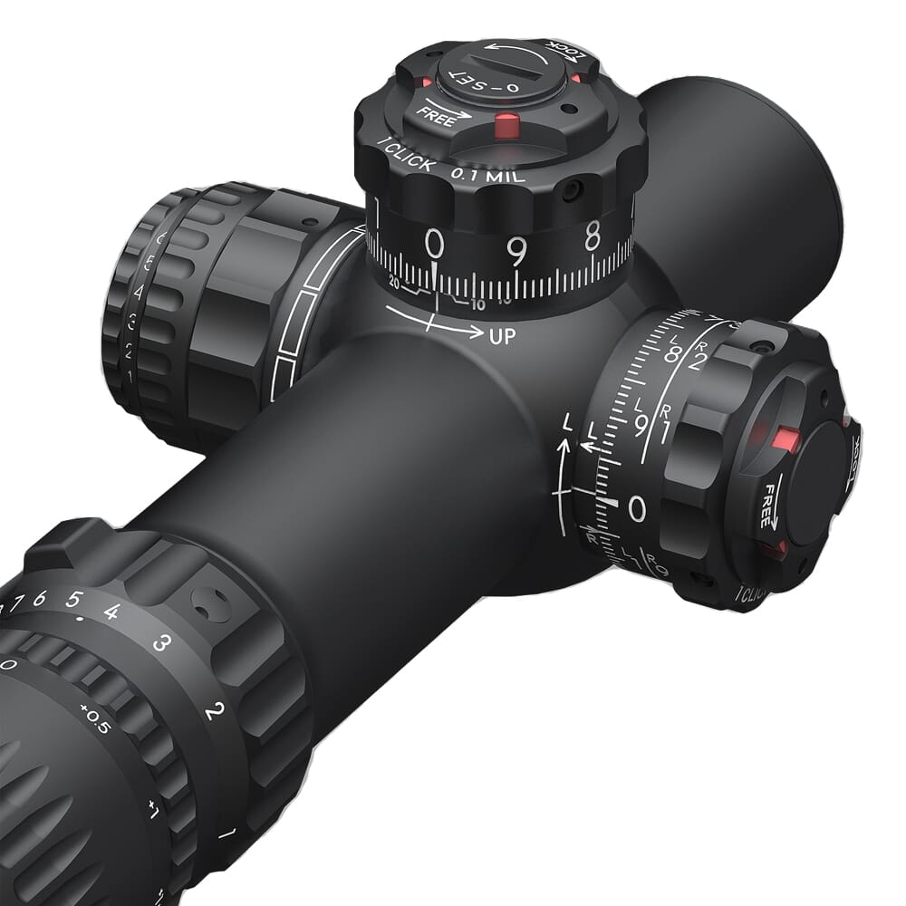 March Compact Tactical Shorty Gen II 1-10x24mm FFP FMC-2 Reticle 0.1MIL 6Level Illum Riflescope w/Shuriken Dial Lock D10SV24FIMLX-FMC-2