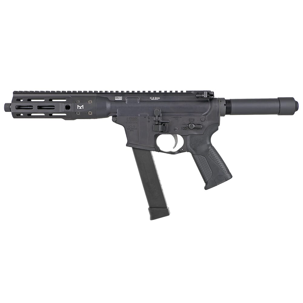 LWRC IC-9 9mm 8.5" 1:10" 1/2x28 Bbl Black Pistol ICP9B8