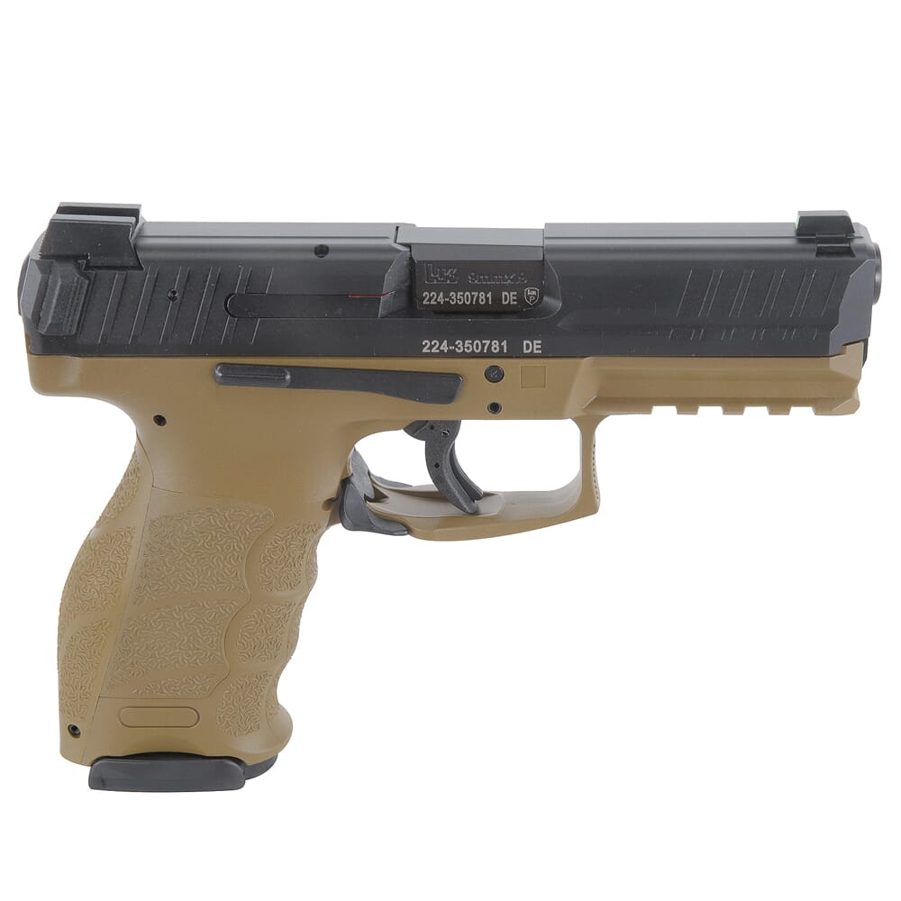 HK VP9 9mm FDE Pistol w/(3) 17rd Mags, Night Sights, (2) Add'tl Backstraps, & (2) Add'tl Sets of Lateral Grip Plates 81000226