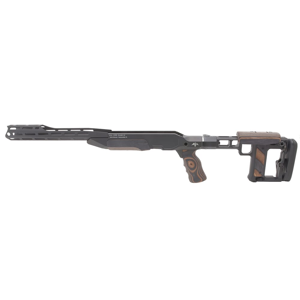 AKILA Chassis System Suitable for Blaser R8 Bolt Action Rifle w/Laminate Fittings, Folding Right RH/LH Black w/AKILA Adj. Buttstock 101ACSR8LAMFR