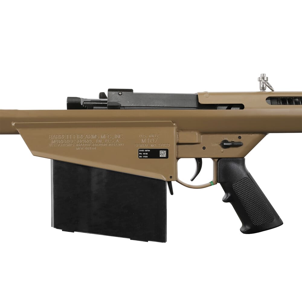 Barrett EO Exclusive US Military M107A1 .50 BMG Semi-Auto 29" Bbl Coyote Cerakote Rifle w/(4) 10rd Mags and Pelican Case 82911