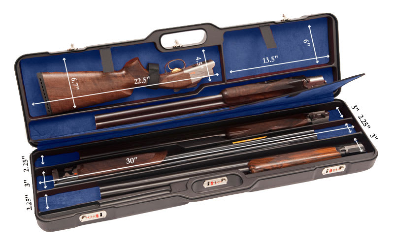 Negrini One Shotgun Four Bbl 30" Case Black/Blue 1674L/4974