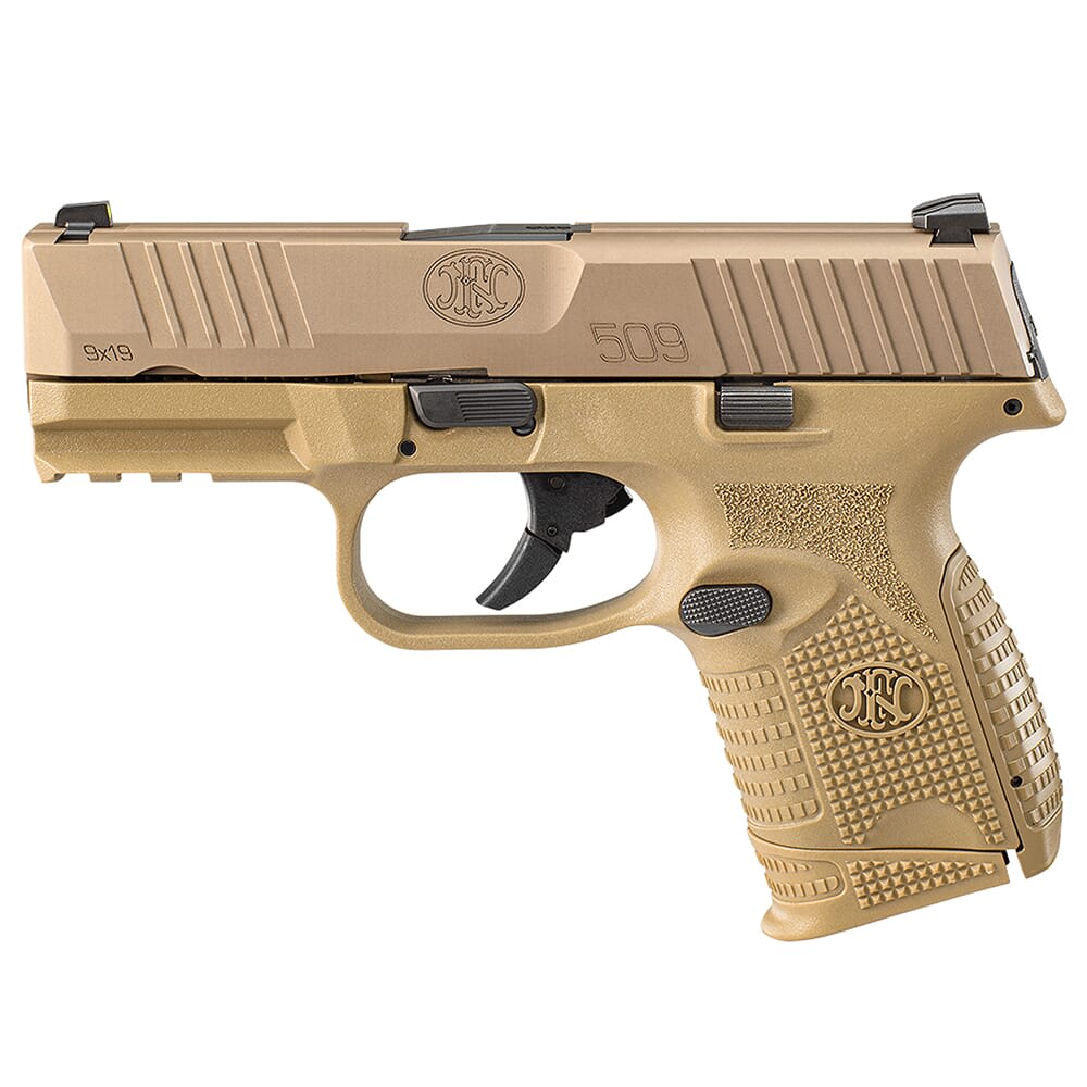 FN 509 Compact 9mm FDE/FDE Pistol w/(2) 10rd Mags 66-100819