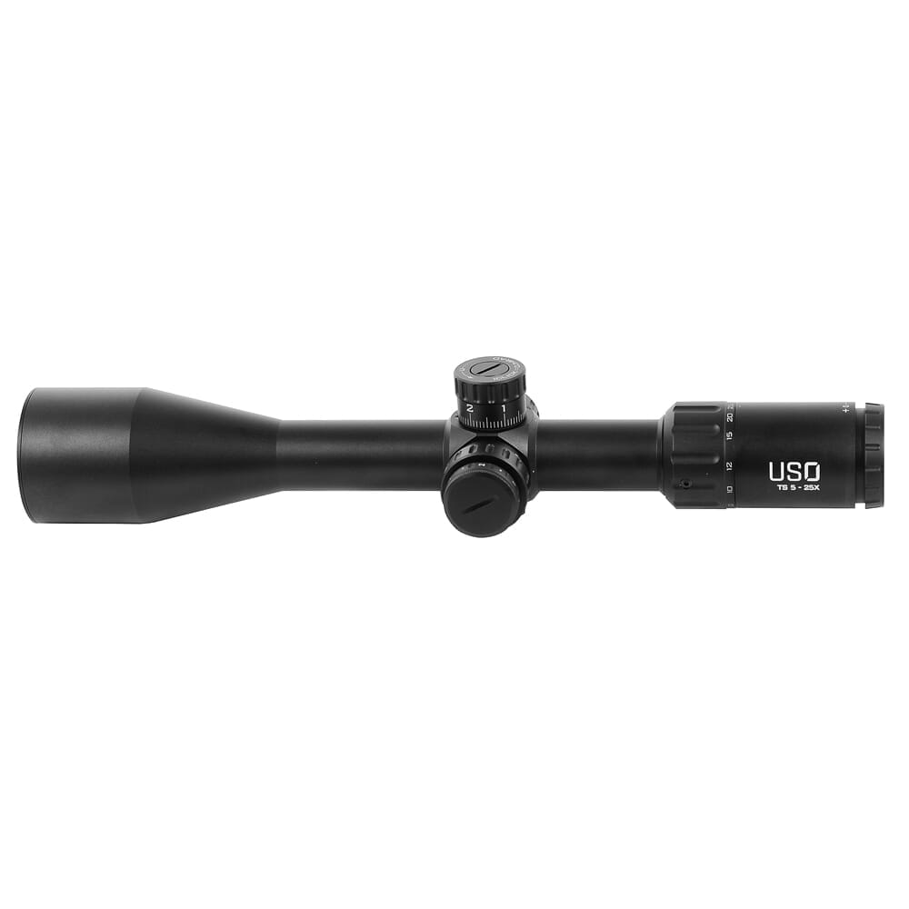 US Optics TS 5-25x50mm; 30 mm Tube; Digital Red FFP JVCR Reticle Riflescope TS-25X-JVCR