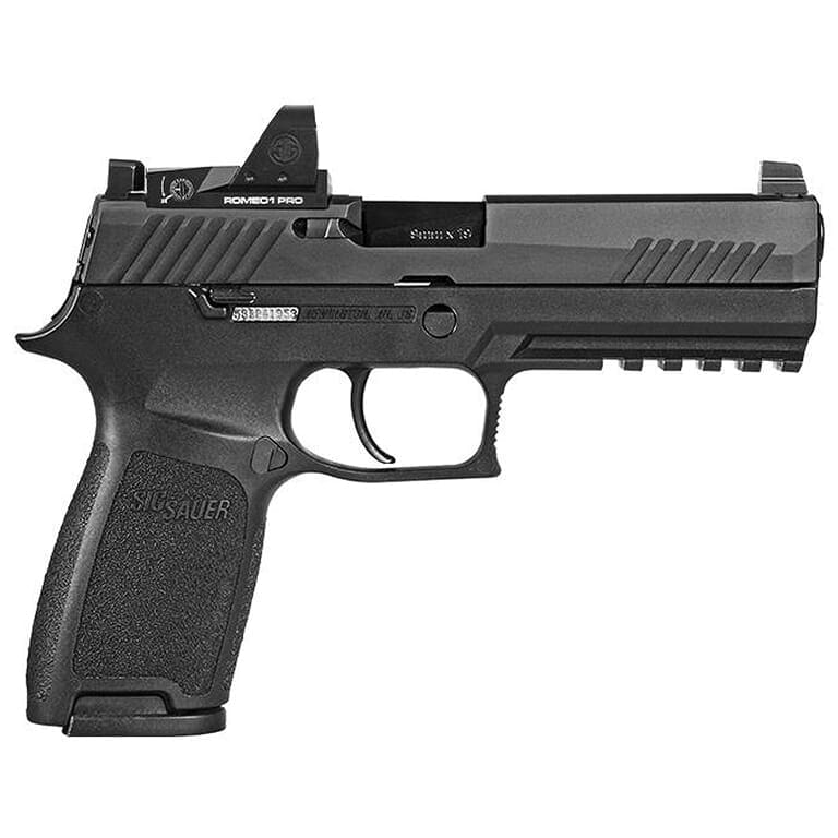 Sig Sauer P320 Nitron 9mm 4.7" Compliant Pistol w/ROMEO1PRO, Rail, Contrast Sights, and (2) 10rd Steel Mags 320F-9-B-RXP-10