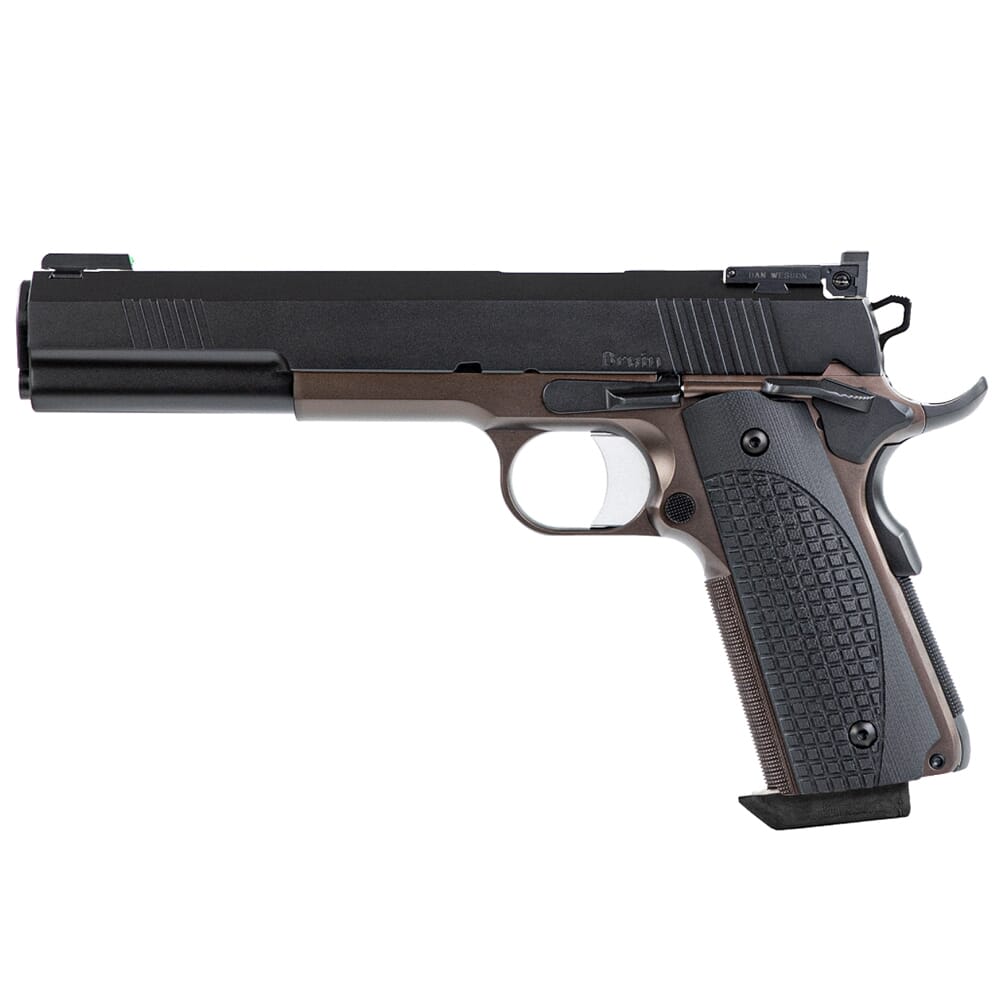 Dan Wesson Bruin 10mm BRZ Frame/Blk Duty Slide, Front Fiber Optic Trit Night Sight/Adj Rear Night Sight, G10 Grips, 8rd Pistol 01841