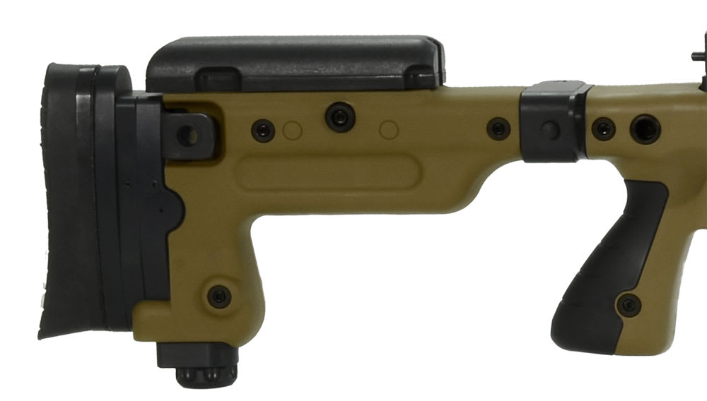 AX .308 24" Plain Barrel, SAS Brake, Butt Spike, Dark Earth, Flush Cups, Quick Butt, Quick Cheek, 1
