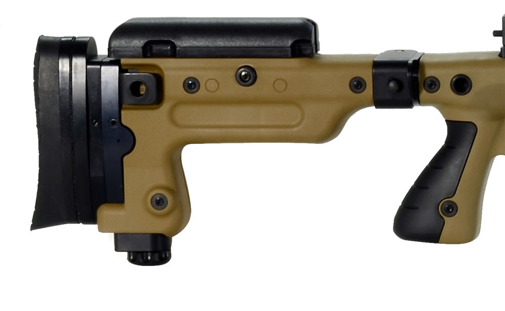 AX 6.5 Creedmoor 24" Barrel, SAS FDE, Black, Butt Spike, Flush Cups, Quick Butt, Quick Cheek, 16" tu R100651126320