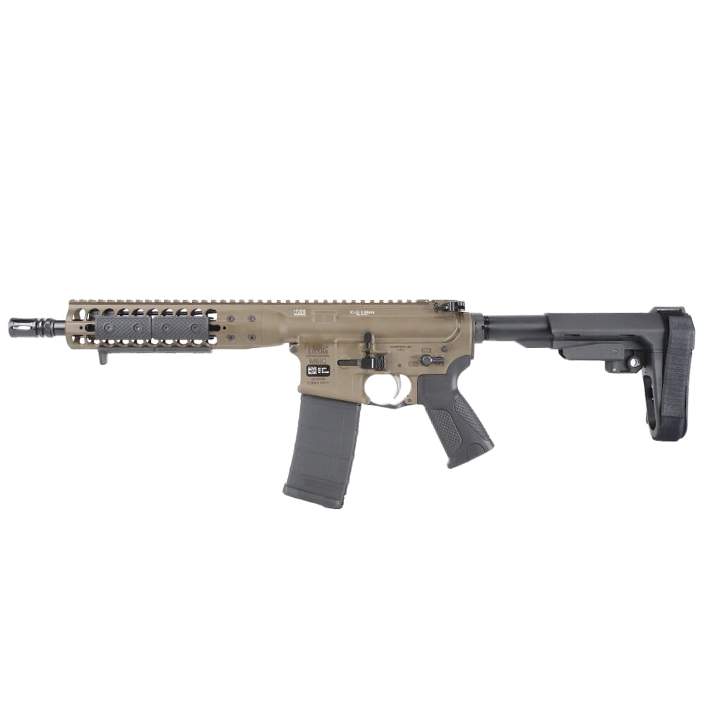 LWRC ICDI Direct Impingement 5.56mm NATO 10.5" 1:7" 1/2x28 Bbl Patriot Brown Pistol w/SBA3 Brace ICDIP5PBC10SBA3