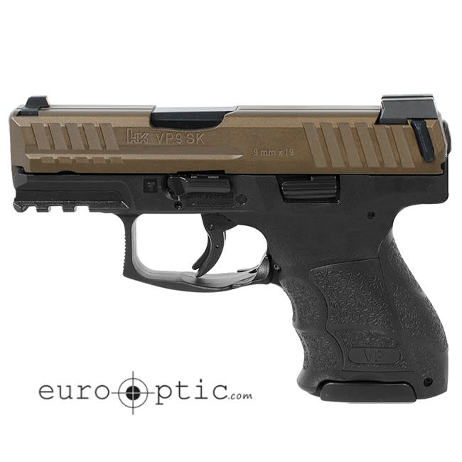 HK VP9SK Subcompact 9mm Midnight Bronze Handgun (3) 10 rd Magazines and Night Sights 81000146