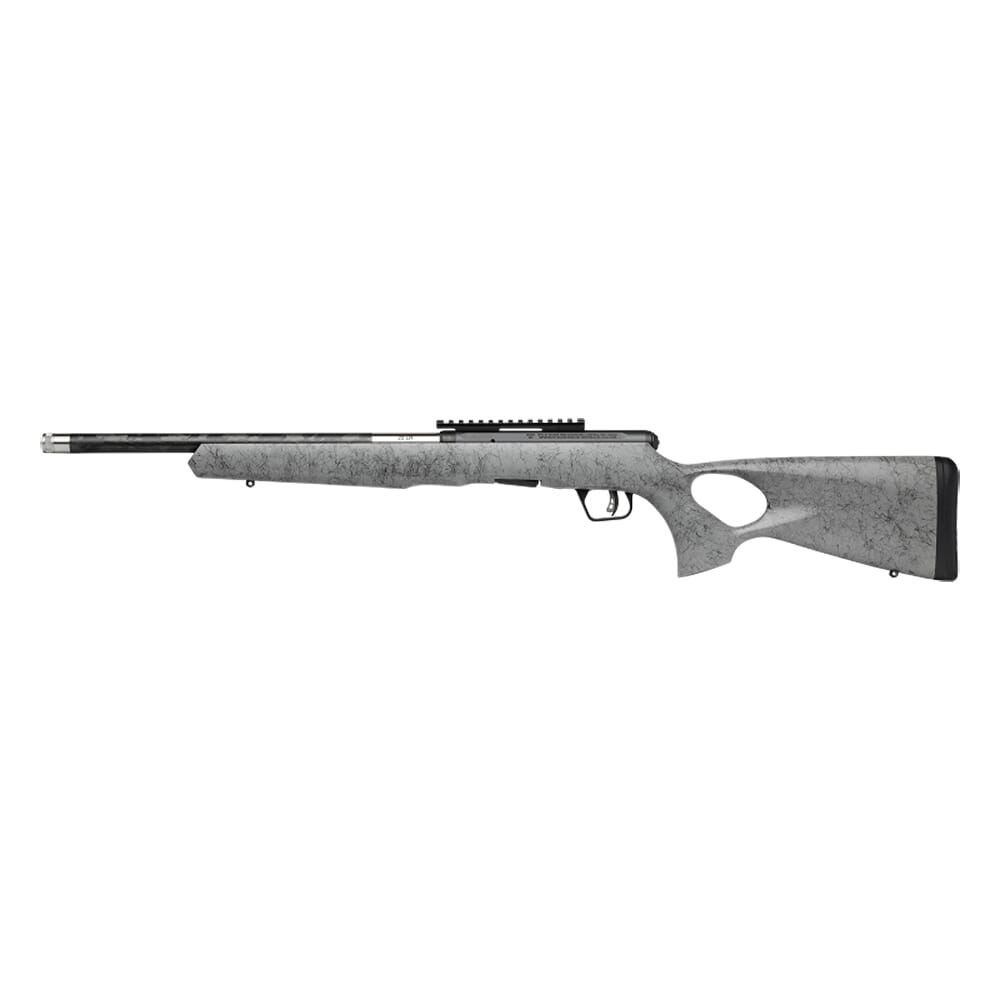 Savage Arms B22 Timberlite Thumbhole .22 WMR 18" 1:16" 1/2x28 Bbl Gray w/Black Spiderweb BA Rifle w/(1) 10rd Mag 70518