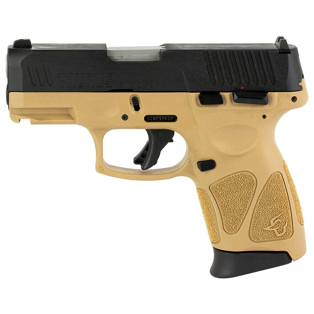 Taurus G3C 9mm Tan/Bk 3.26" Pistol w/(3)12rd Mags 1-G3C931T