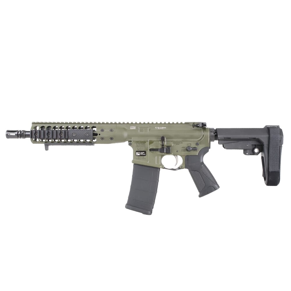 LWRC ICDI Direct Impingement 5.56mm NATO 10.5" 1:7" 1/2x28 Bbl OD Green Pistol w/SBA3 Brace ICDIP5ODG10SBA3