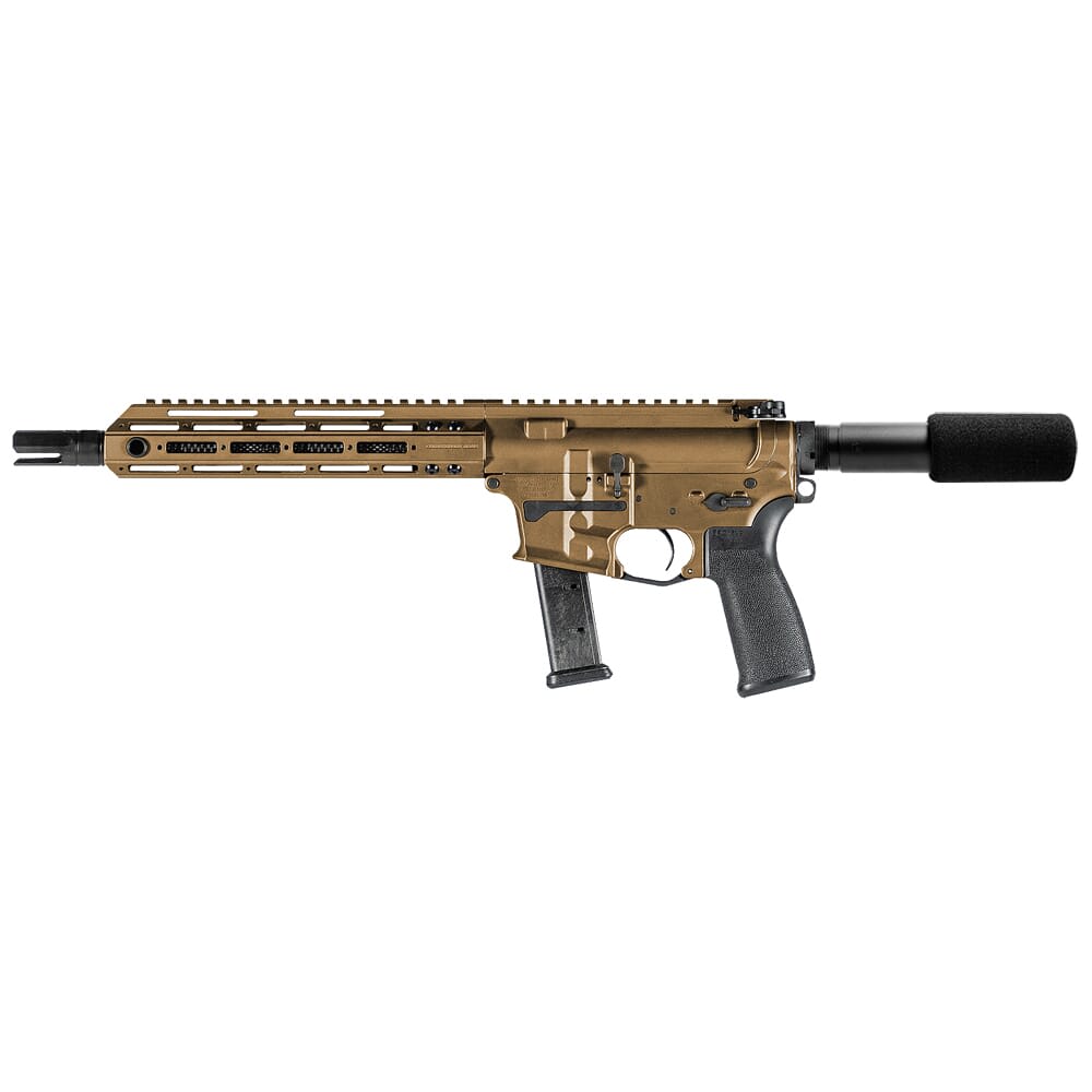 Christensen Arms CA9MM 9mm 10.5" 1:10" M-LOK Burnt Bronze AR Pistol 801-11034-01