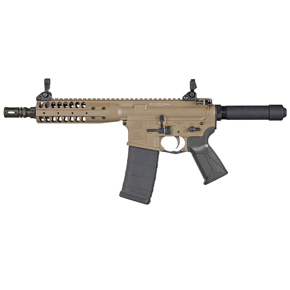 LWRC IC-PSD 5.56mm NATO 8.5" 1:7" 1/2x28 Bbl FDE Personal Security Detail Pistol ICPSDPR5CK8