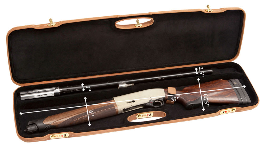 Negrini One Gun Semi-Auto/Pump 36" Case Brown/Black 1607APL/4804