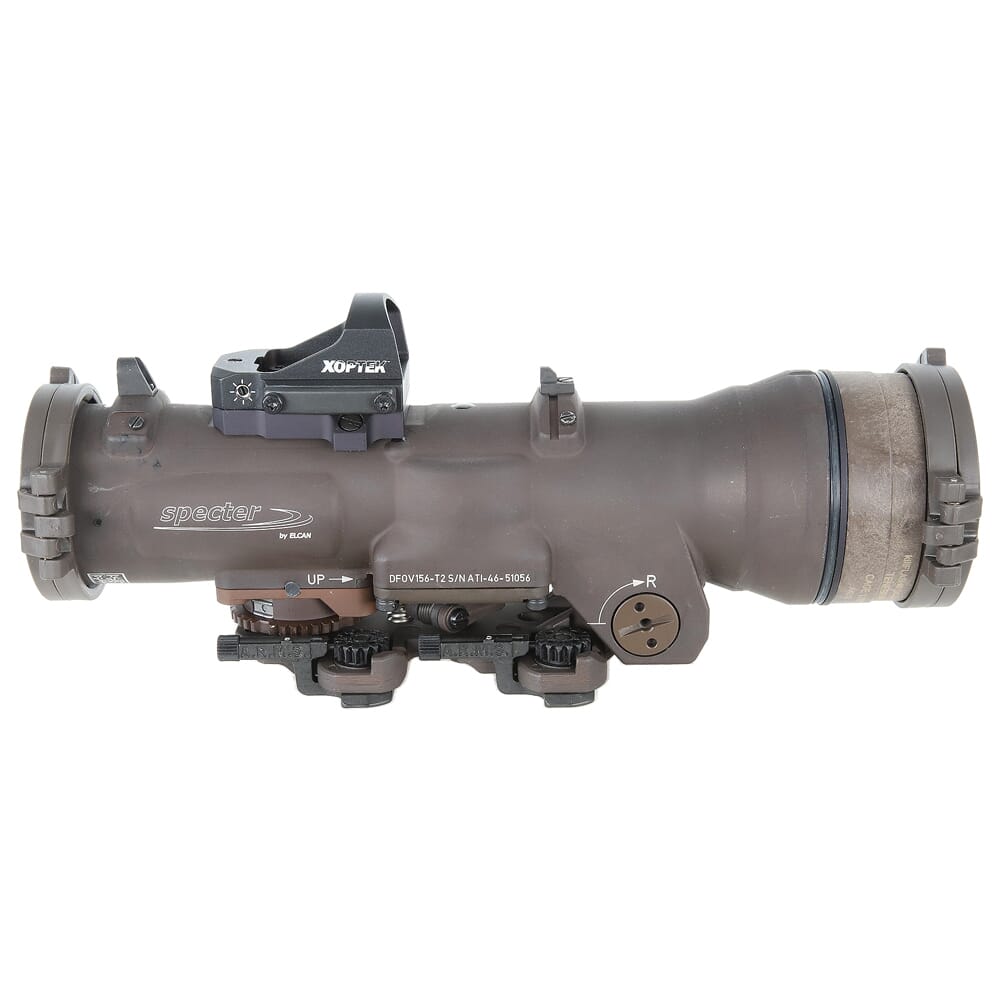 Elcan SpecterDR 1.5-6x 7.62mm FDE Riflescope w/Flip Covers, ARD & 4MOA XOPTEK DFOV156-T2-x4
