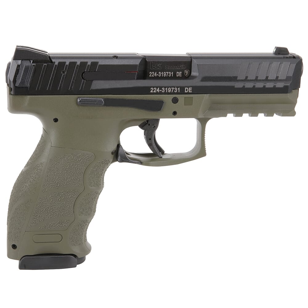 HK VP9 9mm Green Pistol w/(2) 17rd Mags, (2) Add'tl Backstraps, & (2) Add'tl Sets of Lateral Grip Plates 81000233