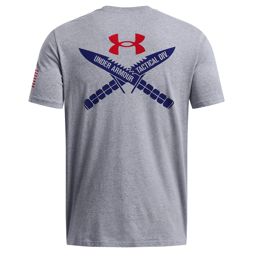 Under Armour Freedom Tac Logo T-Shirt Steel Light Heather XXL 1389463-035006