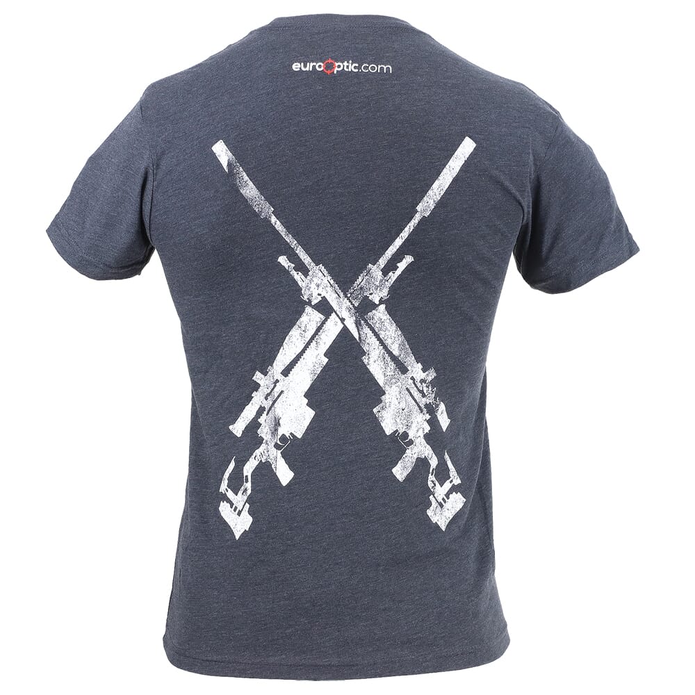 EuroOptic Crossed Rifles Charcoal Grey Tee XL TEE-CHGRY-CROSS-XL