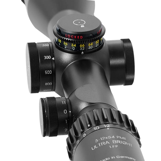 Schmidt Bender 3-12x54 PMII Scope P4LF 670-911-972-H1-F1