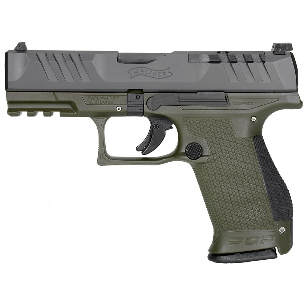Walther Arms PDP 9mm 4" Bbl Two-Tone Green Frame Optic Ready Compact Pistol w/(2) 15rd Mags 2858428