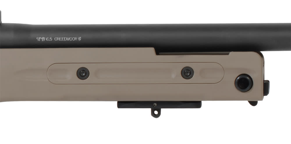 Accuracy International AT Pale Brown Rifle 6.5 Creedmoor 24" Threaded 5/8"-24 Fixed Stock