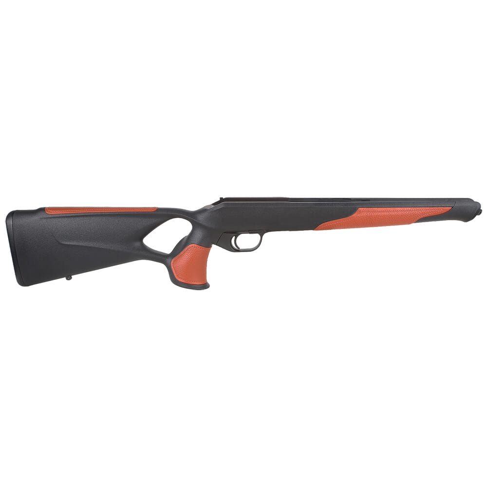 R8 Professional Black Success Thumbhole Stock Receiver Semi Weight Contour with Terracotta leather - LEFT HAND