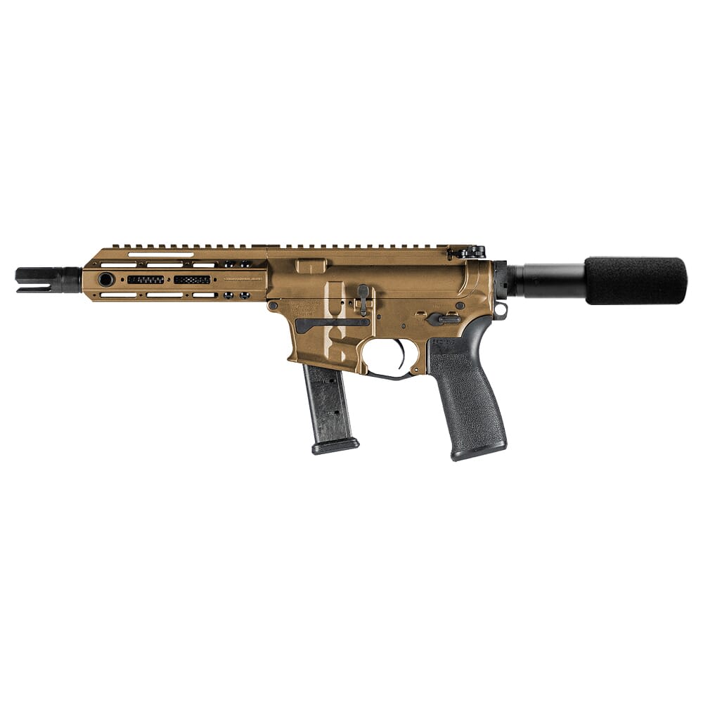 Christensen Arms CA9MM 9mm 7.5" 1:10" M-LOK Burnt Bronze AR Pistol 801-11033-01