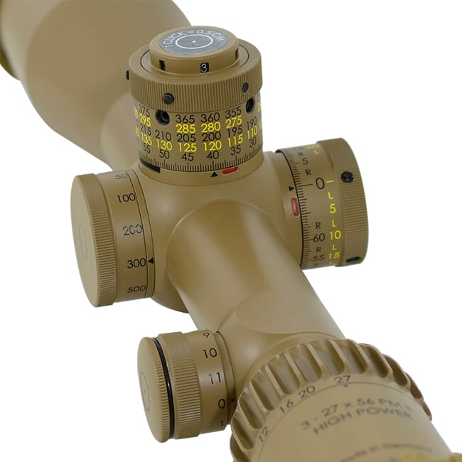 Schmidt Bender 3-27x56mm PM II High Power LP TReMoR3 1/2cm ccw MT II MTC LT / DT II+ ZC LT RAL8000 Riflescope 669-945-532-I5-H5