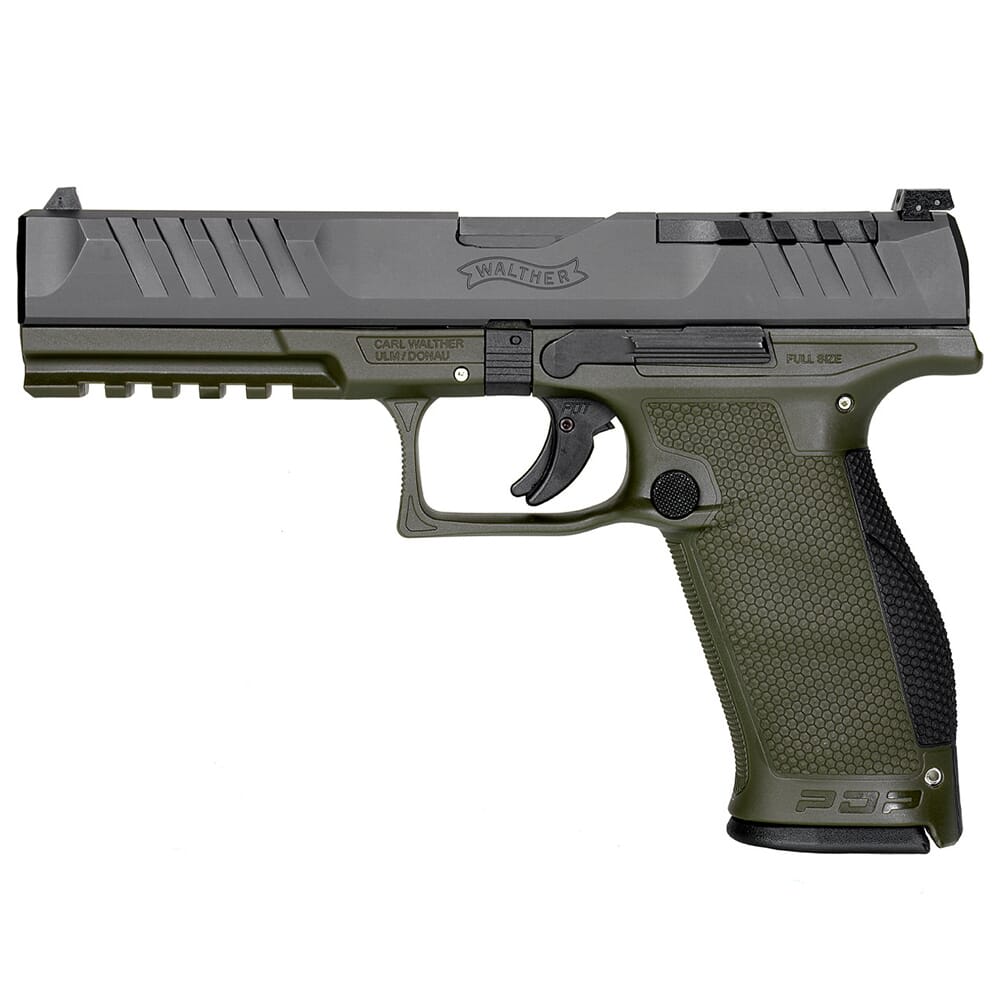 Walther Arms PDP 9mm 5" Bbl Two-Tone Green Frame Optic Ready Full Size Pistol w/(2) 18rd Mags 2858398