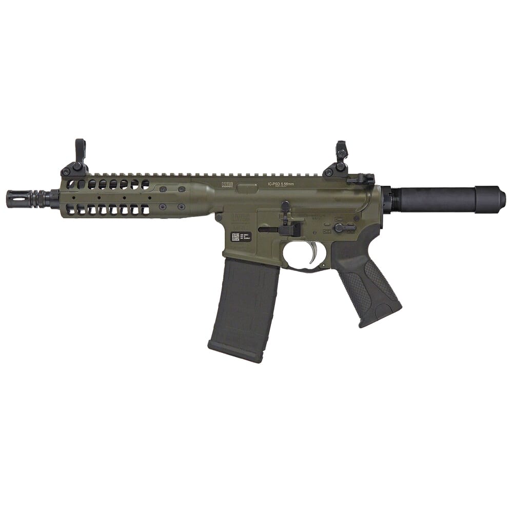 LWRC IC-PSD 5.56mm NATO 8.5" 1:7" 1/2x28 Bbl OD Green Personal Security Detail Pistol ICPSDPR5ODG8