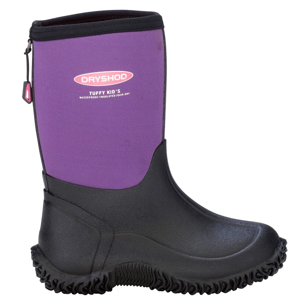 Dryshod Girls Tuffy Mid/Hi Black/Purple Size 6 Boots TUF-KD-PP-Y06