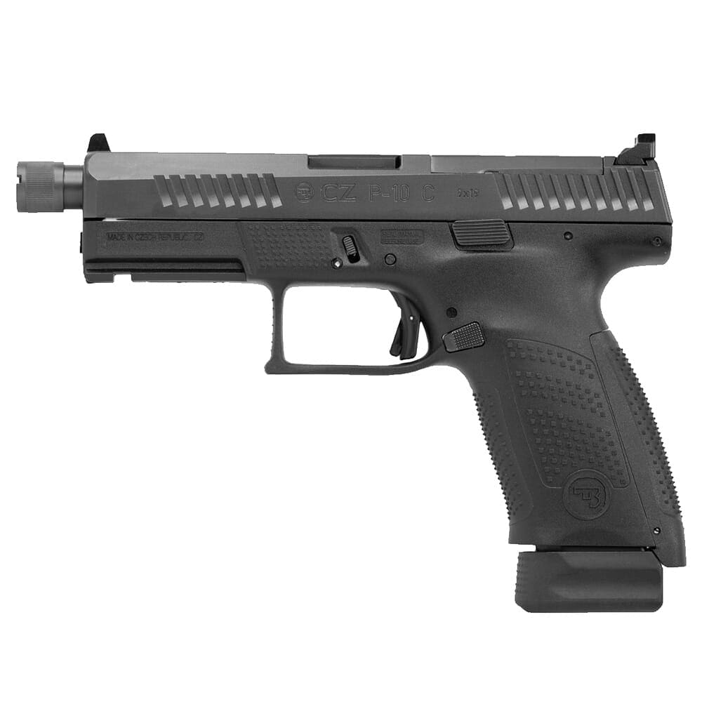 CZ-USA P-10 C Optic/Suppressor-Ready 9mm 1/2x28 17rd Blk Handgun w/ RMR Co-Witness Sights, (3) Back Straps & Rev Mag Catch 91513