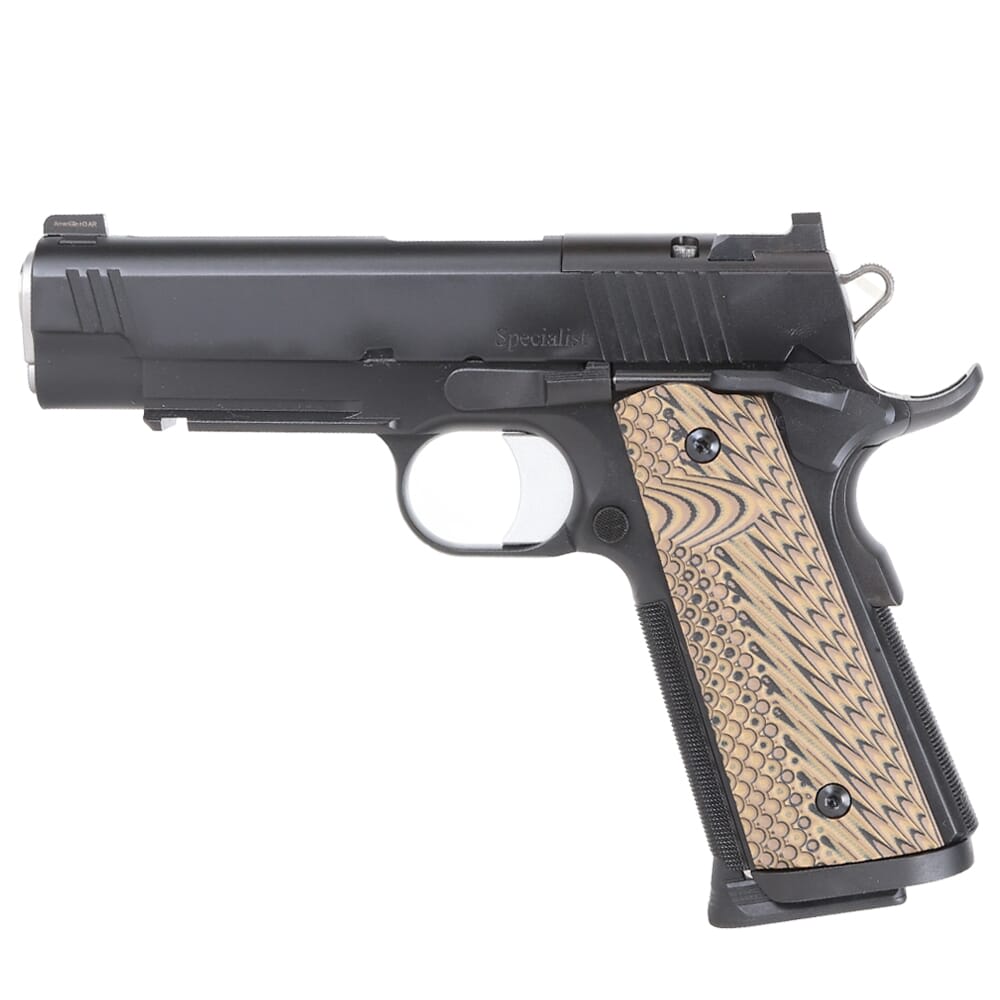 Dan Wesson Specialist Commander .45 ACP Bbl 8rd Optics-Ready Pistol w/Fixed Tritium Night Sights, Light Rail, Magwell, Ambi-Safety & G10 Grips 0179