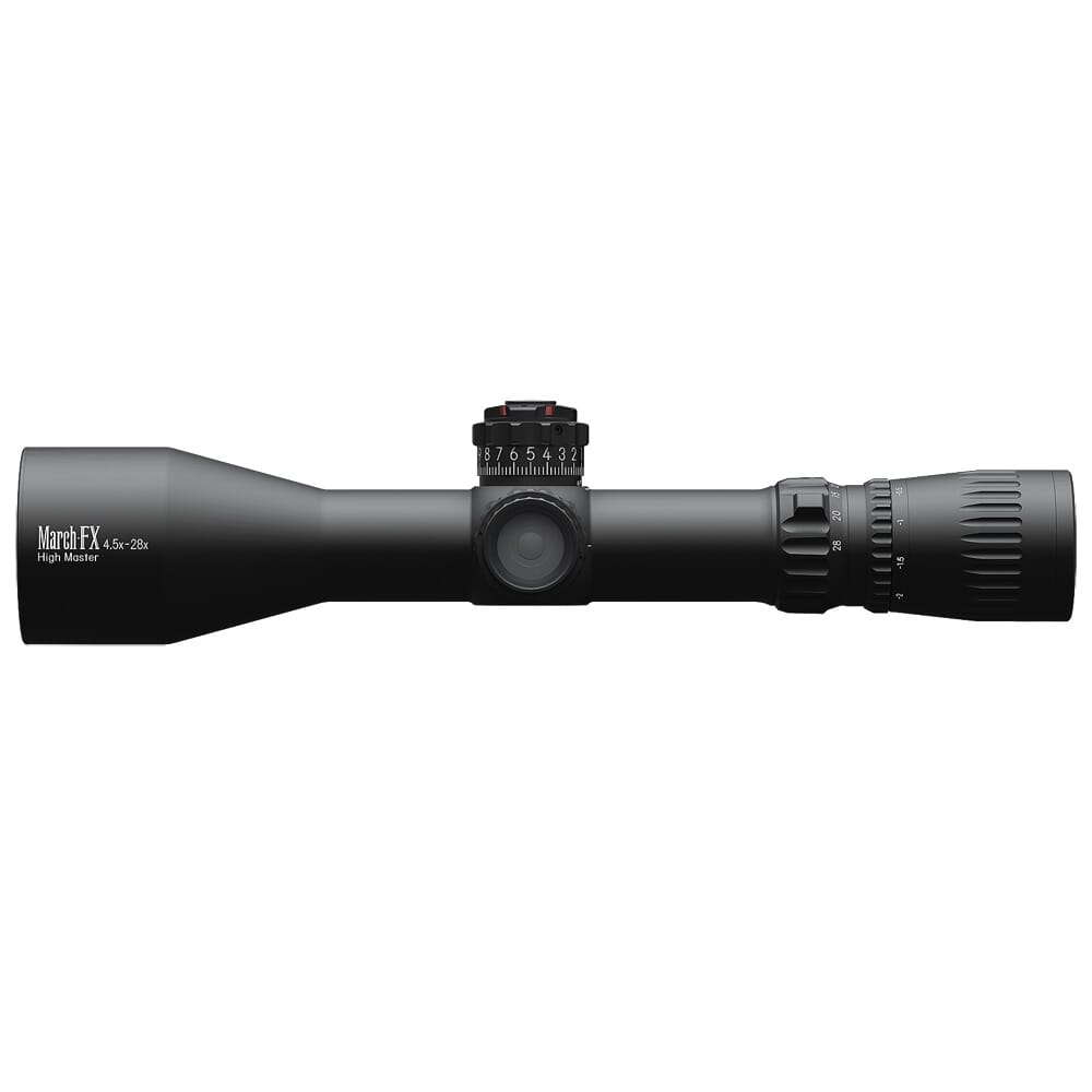 March FX Tactical 4.5-28x52mm FMA-3 Reticle 1/4 MOA FFP Illuminated Riflescope w/Shuriken Dial Lock D28HV52WFIMAX