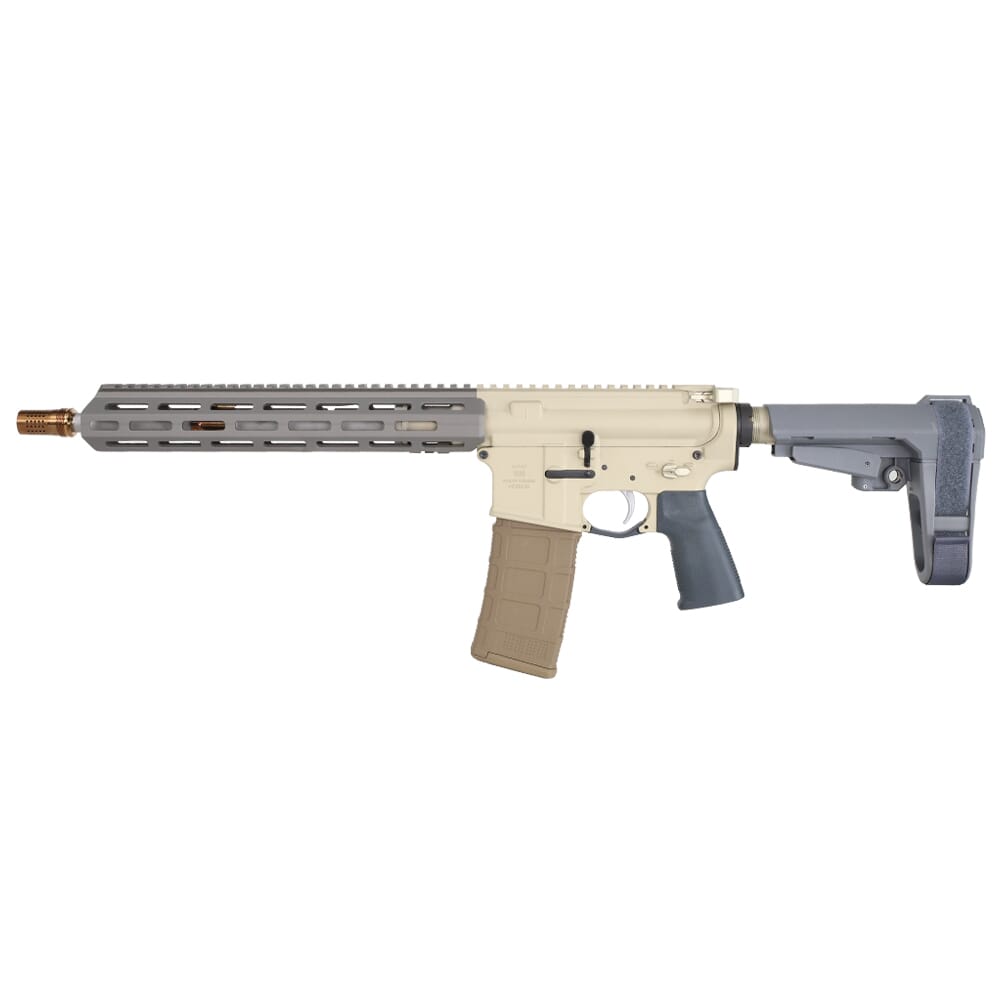 Q, LLC. Sugar Weasel 5.56 NATO 13" 1:7" Bbl Gray Pistol w/Brace SW-556-13IN-PISTOL