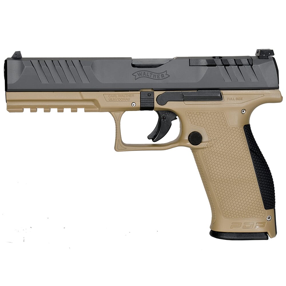 Walther Arms PDP 9mm 5" Bbl Two-Tone Tan Frame Optic Ready Full Size Pistol w/(2) 18rd Mags 2858410