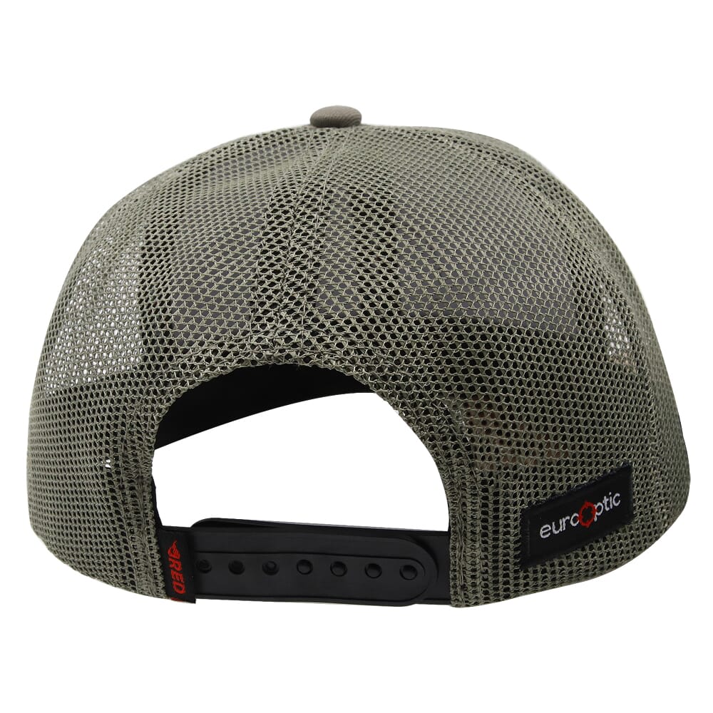 EuroOptic Olive Drab w/Leather Reticle Patch Mesh Back Hat 901-14-GRN