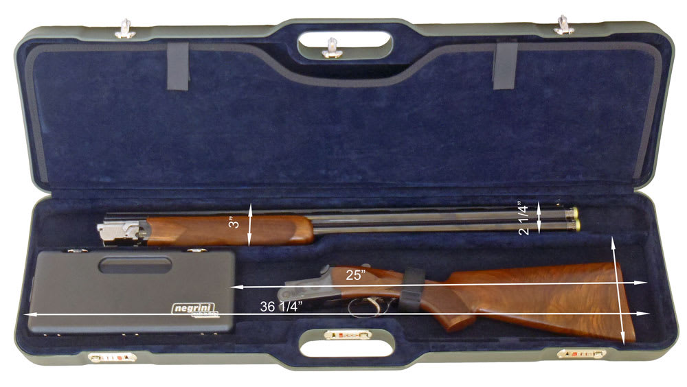 Negrini Two Gun 36" Case ABS Blaser Green/Blue 1677LR-UNI/5045