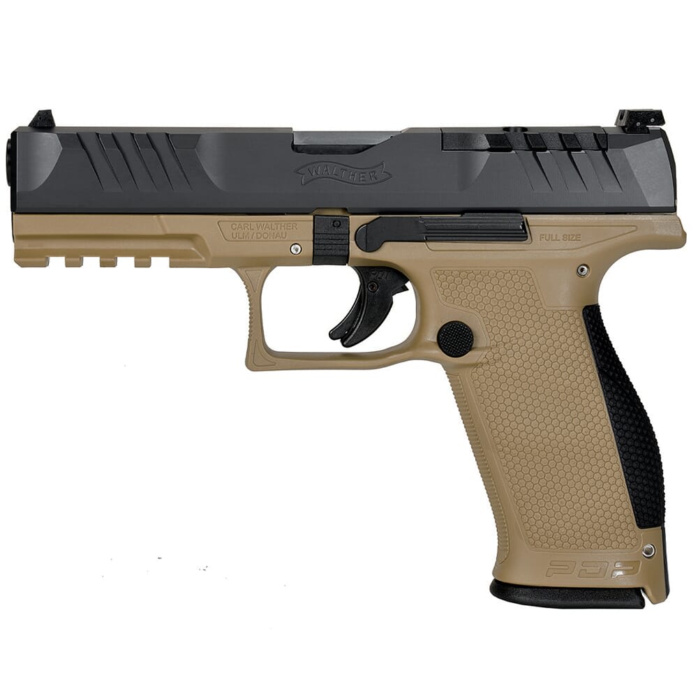 Walther Arms PDP 9mm 4.5" Bbl Two-Tone Tan Frame Optic Ready Full Size Pistol w/(2) 18rd Mags 2858380