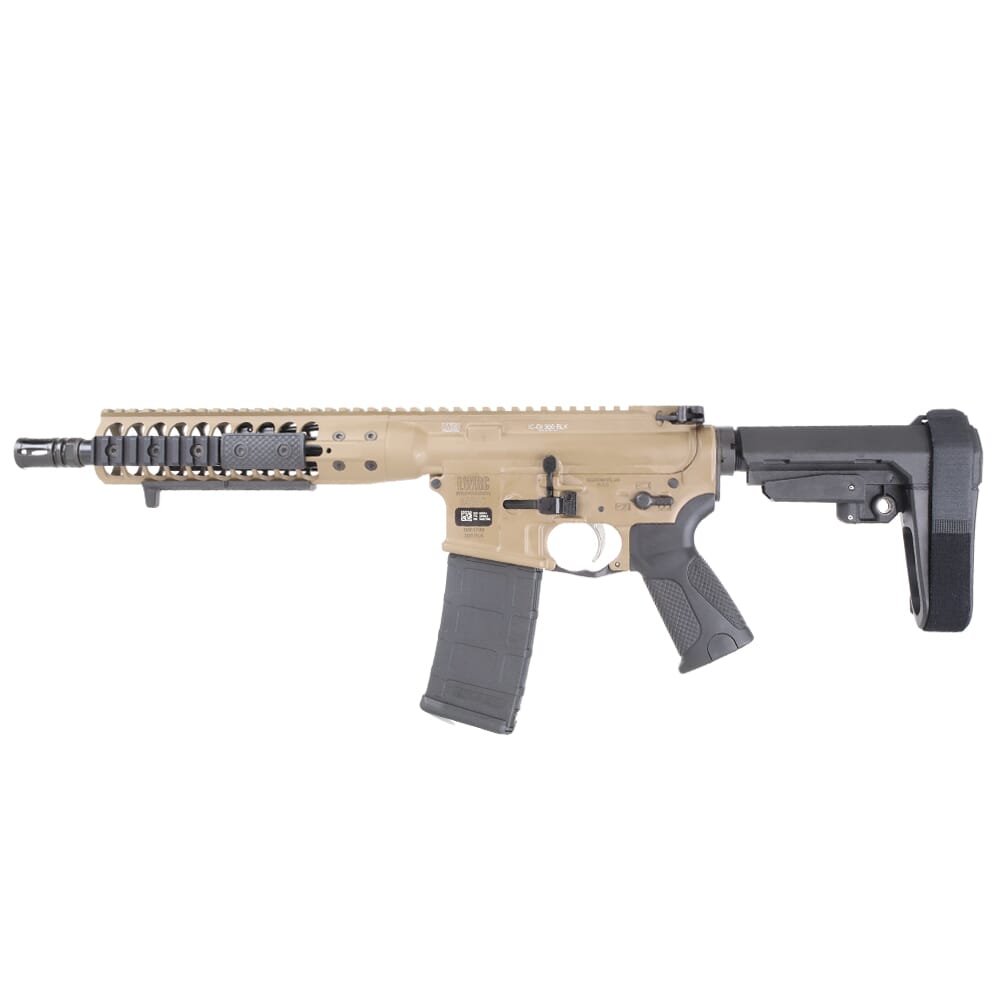 LWRC ICDI Direct Impingement 5.56mm NATO 10.5" 1:7" 1/2x28 Bbl FDE Pistol w/SBA3 Brace ICDIP5CK10SBA3