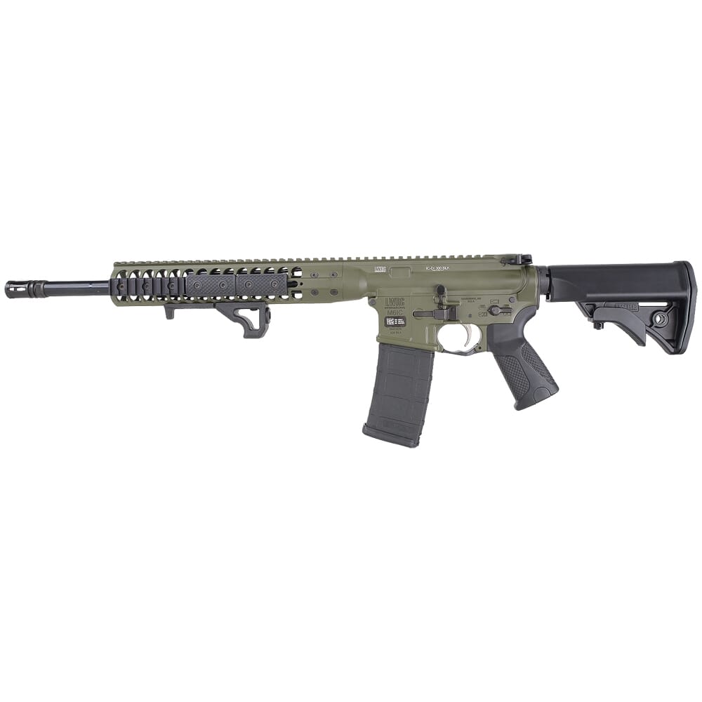 LWRC ICDI Direct Impingement .300 Blackout 16.1" 1:7" 5/8x24 Bbl OD Green Rifle ICDIR3ODG16