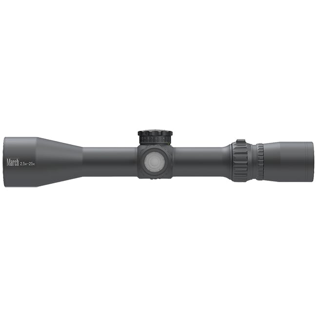 March Compact Tactical 2.5-25x52mm MTR-3 Reticle 1/4MOA Illuminated Riflescope D25V52TI-MTR-3-800066