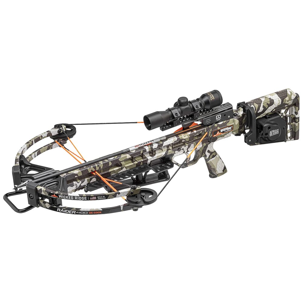Wicked Ridge Raider 400 De-Cock Crossbow w/ACUdraw De-Cock & Multi-Line Scope, Peak XT WR22005-4538