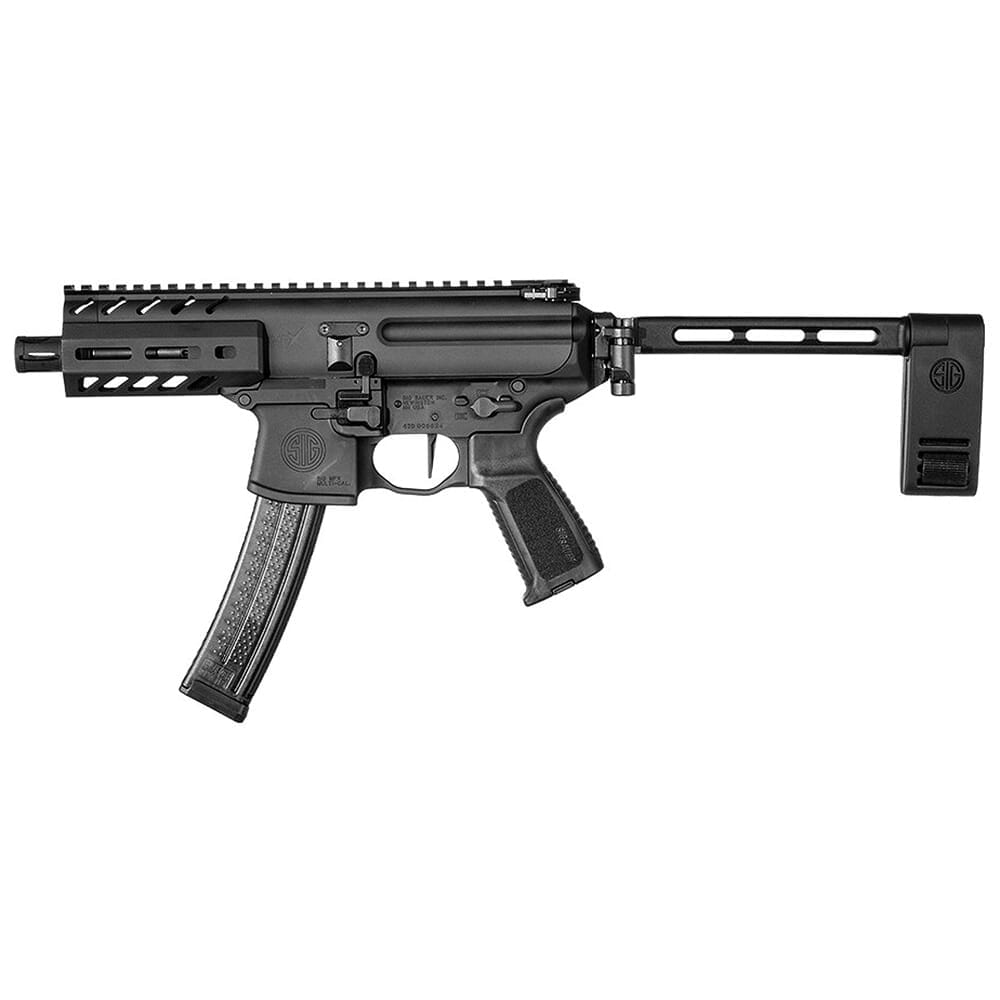 Sig Sauer SIG MPX, 9mm, Pistol, 4.5in, Blk, Semi, Pistol Brace, Al MLOK Hg, (1) 30rd Mag Pistol PMPX-4B-9